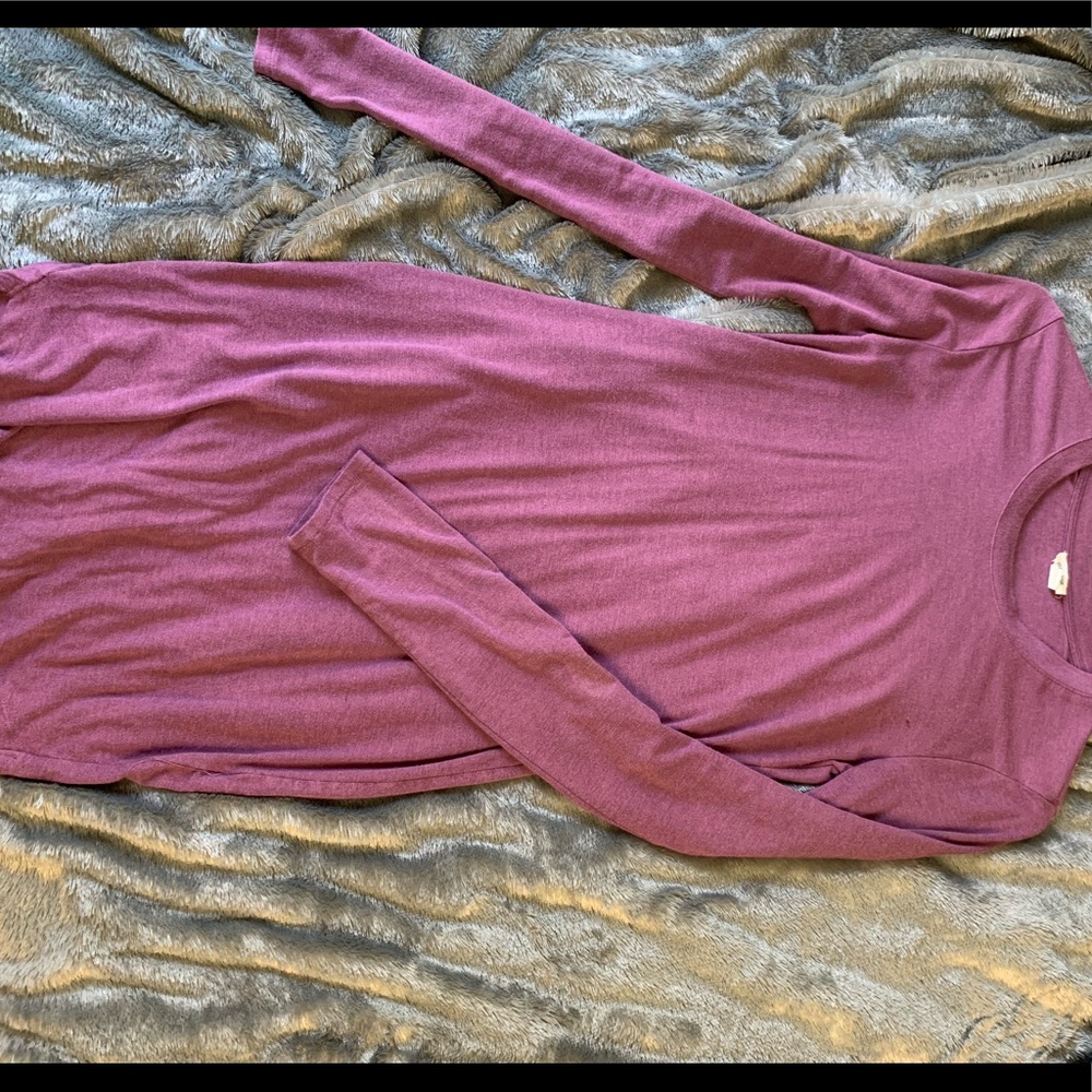 Purple/Burgundy Longsleeve Mini Dress